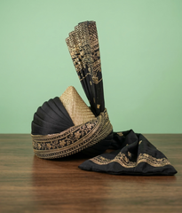 Royal Black Zari Kulla