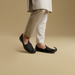 Black Classic Sequin Khussa