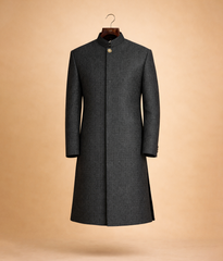 Black Sherwani embroidery collar work