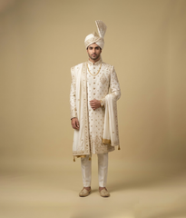 Cream Gold Dust Traditional Kulla