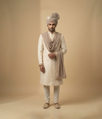 Taupe Feather Brooch Kulla