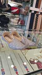 Grey Sequence Emboidered Padded Khussa