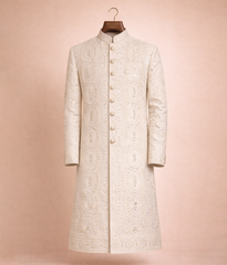 White Sherwani border sequence