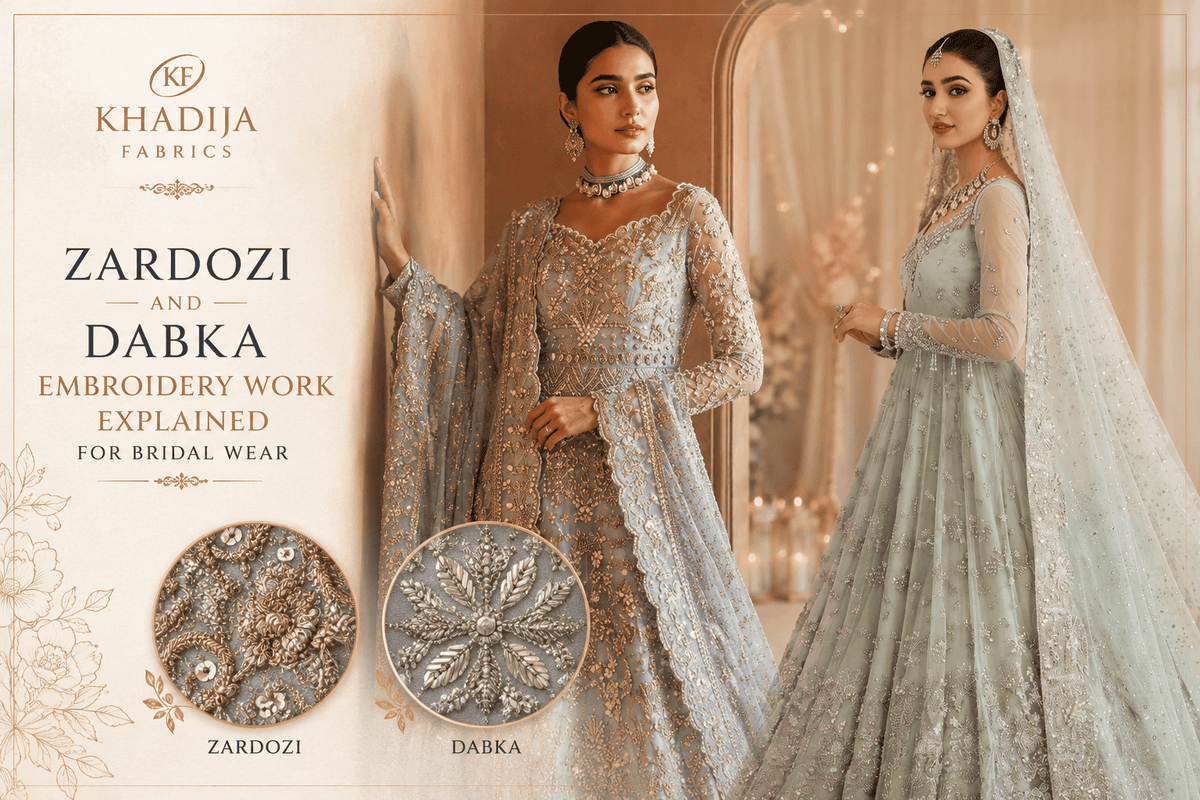 Zardozi and Dabka Embroidery Work Explained for Bridal Wear