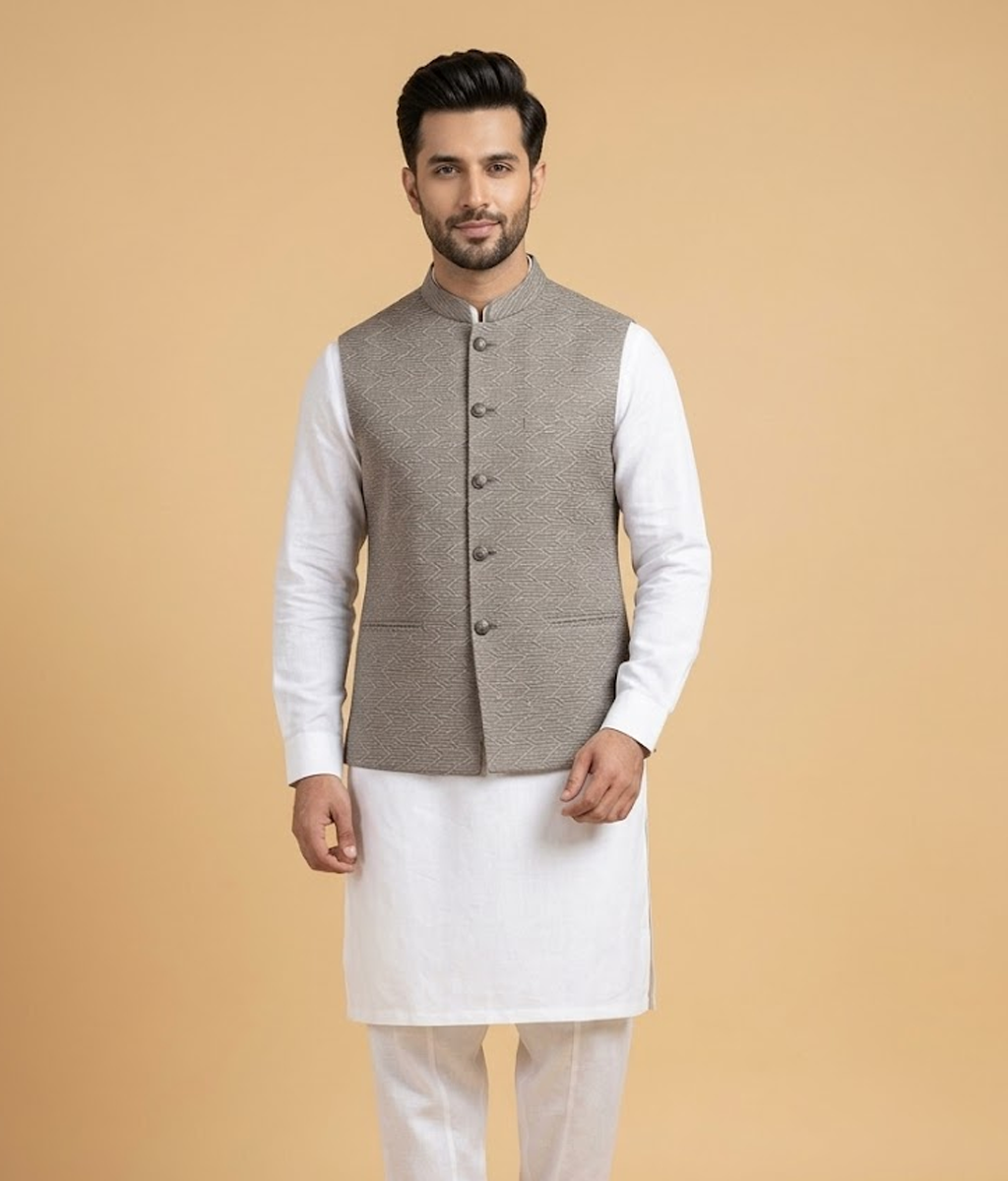 Beige Chevron Rib Dulha House