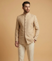 Beige Dotted Self Dulha House