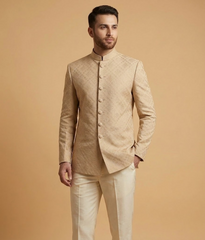 Beige Dotted Self Dulha House
