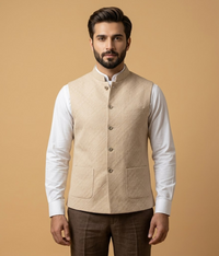 Beige Dotted Self Dulha House