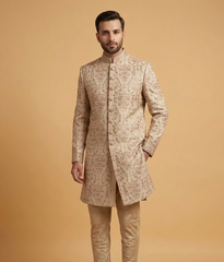 Beige Jamawar Vine Dulha House