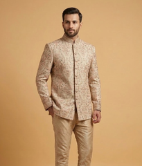Beige Jamawar Vine Dulha House