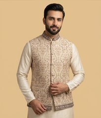Beige Jamawar Vine Dulha House