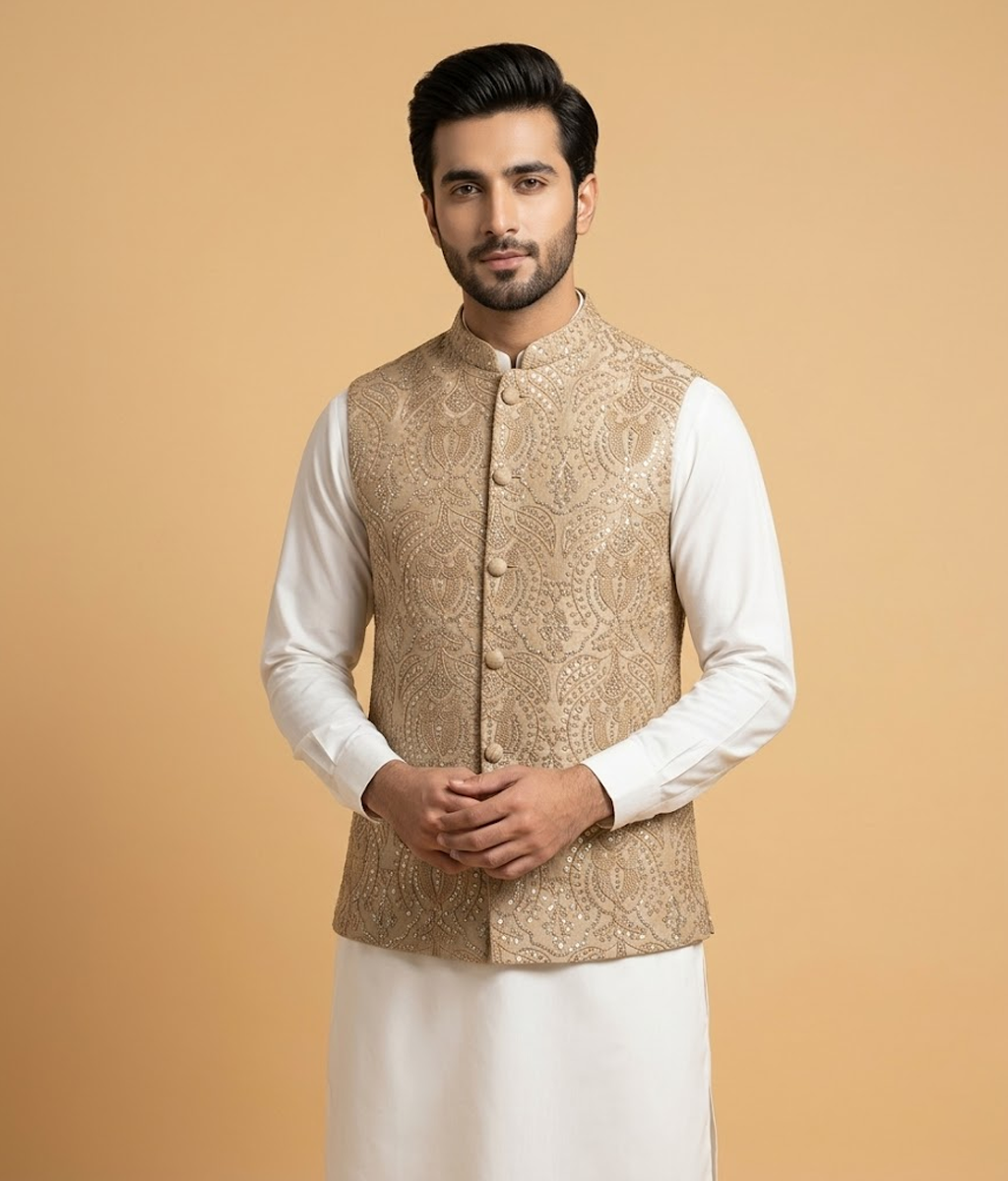 Beige Katdana Motif Dulha House