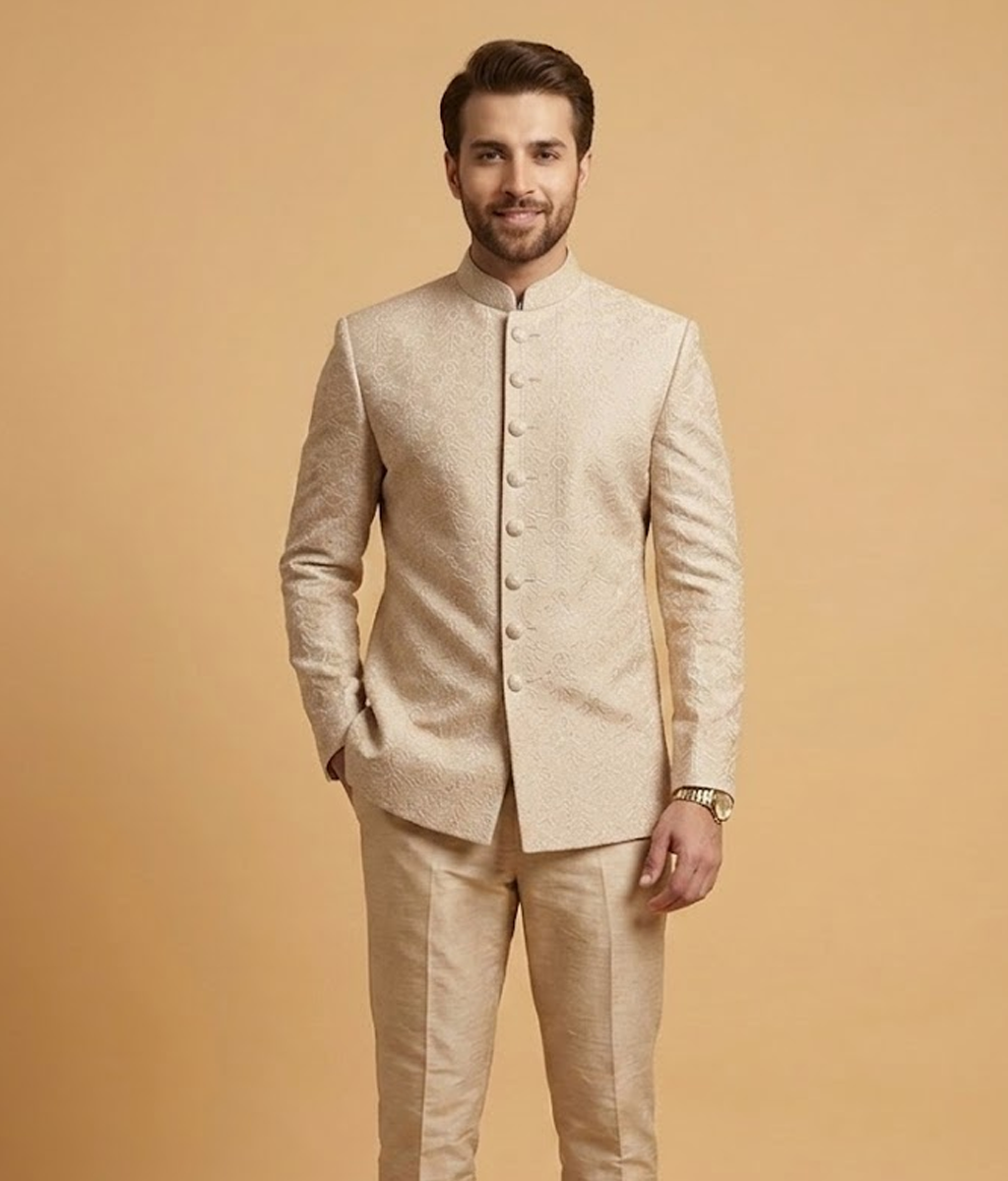 Beige Khadi Texture Dulha House