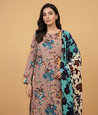 Beige Palachi 2 Piece Shirt and Dupatta