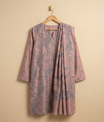 Beige Silk 2 Piece Shirt and Dupatta