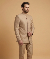 Beige Subtle Crepe Dulha House