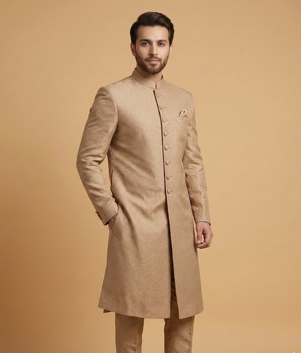Beige Subtle Crepe Dulha House