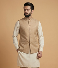 Beige Subtle Crepe Dulha House