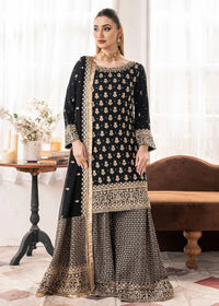 Black Zari Work Gharara