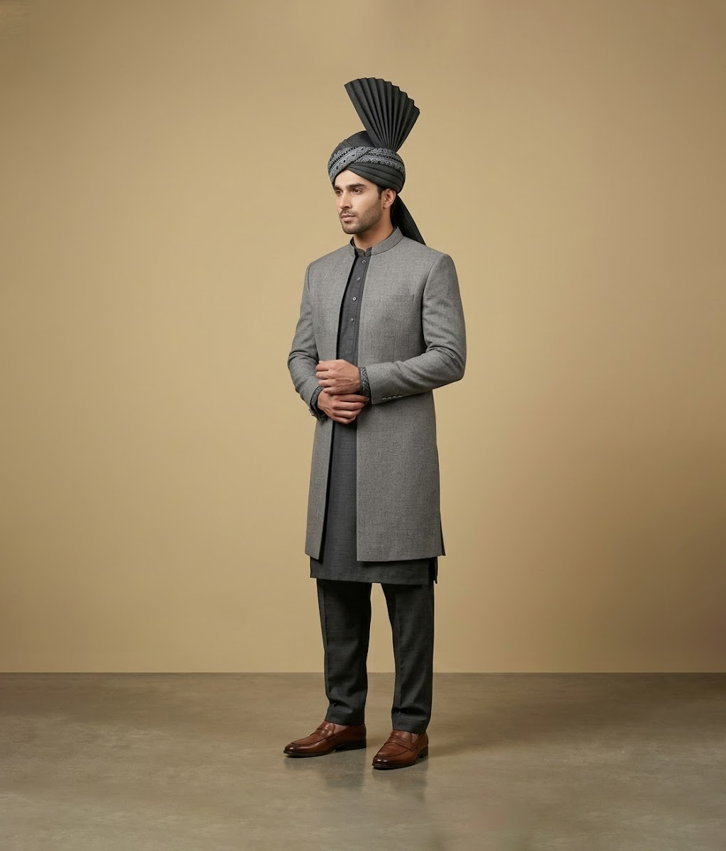 Black Embroidered Kulla