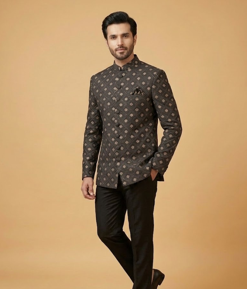 Black Sequin Floret Dulha House