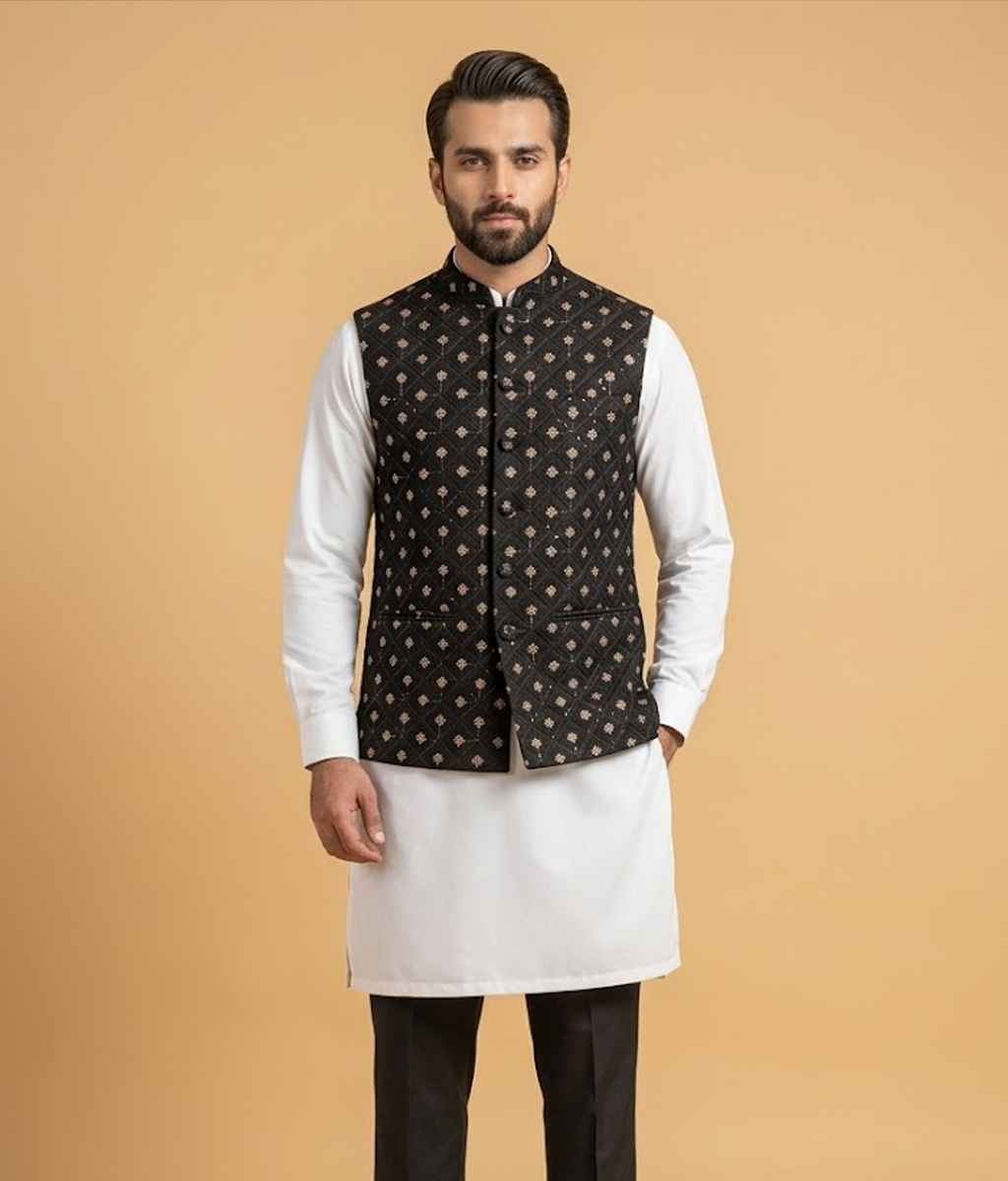Black Sequin Floret Dulha House