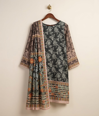 Black Silk 2 Piece Shirt and Dupatta
