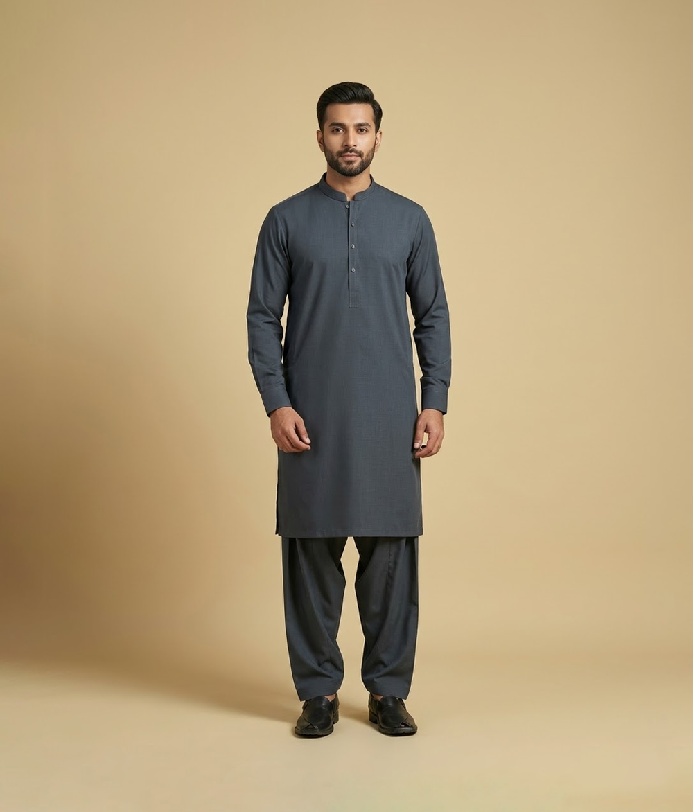Black and Blue Special wash and wear Stitched