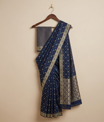 Blue Banarsi saree