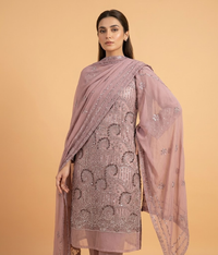 Blush Pink Chiffon 2 Piece Shirt and Dupatta