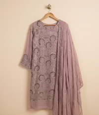 Blush Pink Chiffon 2 Piece Shirt and Dupatta