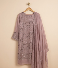 Blush Pink Chiffon 2 Piece Shirt and Dupatta