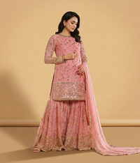 Blush Pink Sequin & Zari Embellished Gharara