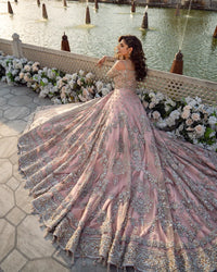 Blush Pink Zardozi Kalidar