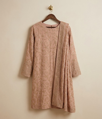 Bronze Pink Raw Silk 2 Piece Shirt and Dupatta