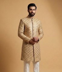 Bronze Sequined Jamawar Dulha House