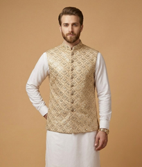 Bronze Sequined Jamawar Dulha House