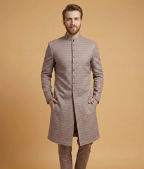 Brown Geometric Embroidery Dulha House