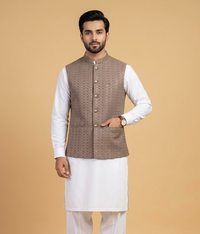 Brown Geometric Embroidery Dulha House