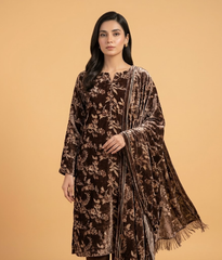 Brown Palachi 2 Piece Shirt and Dupatta
