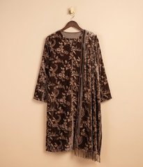 Brown Palachi 2 Piece Shirt and Dupatta