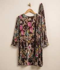 Brown muted Palachi 2 Piece Shirt and Dupatta