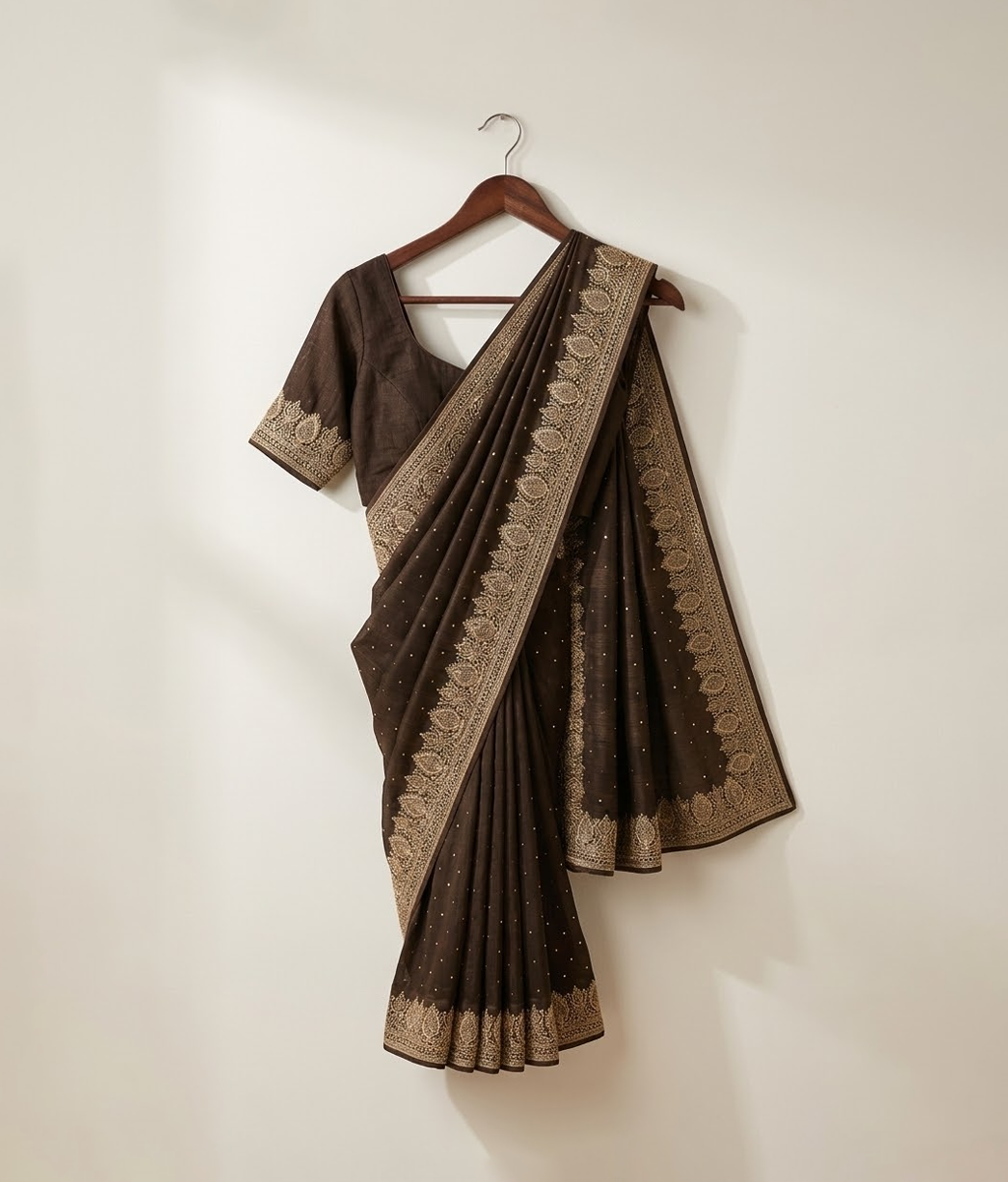 Chambray silk saree