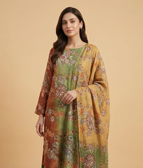 Butter Yellow Palachi 2 Piece Shirt and Dupatta