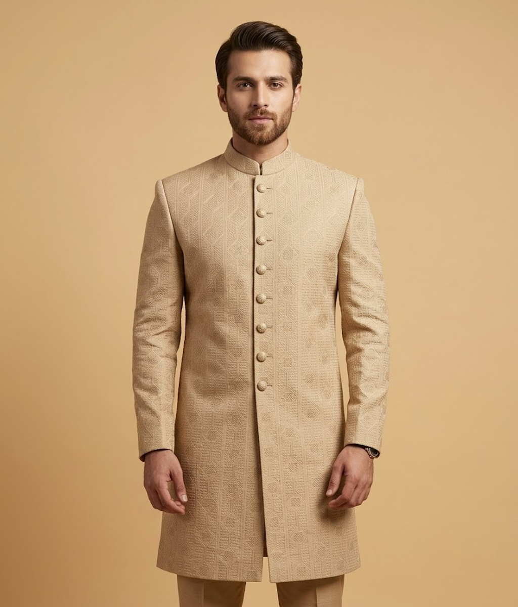 Camel Geometric Jamawar Dulha House