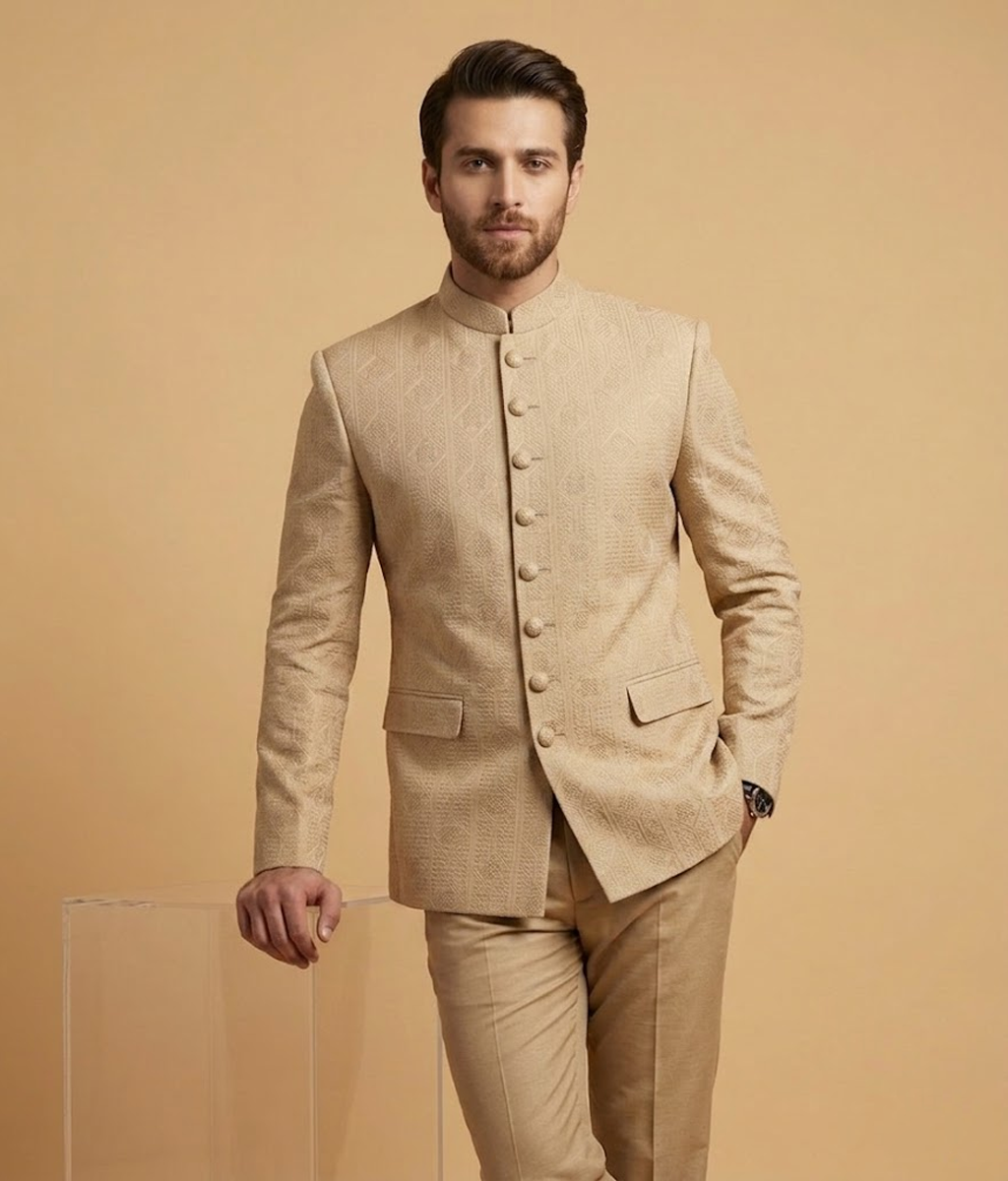 Camel Geometric Jamawar Dulha House
