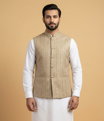 Camel Herringbone Jamawar Dulha House