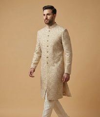 Camel Paisley Jamawar Dulha House