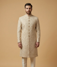 Camel Paisley Jamawar Dulha House