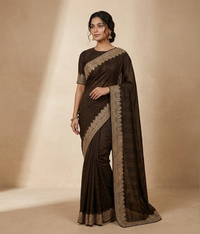 Chambray silk saree